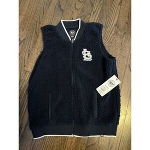 St. Louis Cardinals Large Women's Blue Sherpa Vest - Brand New With Tags!